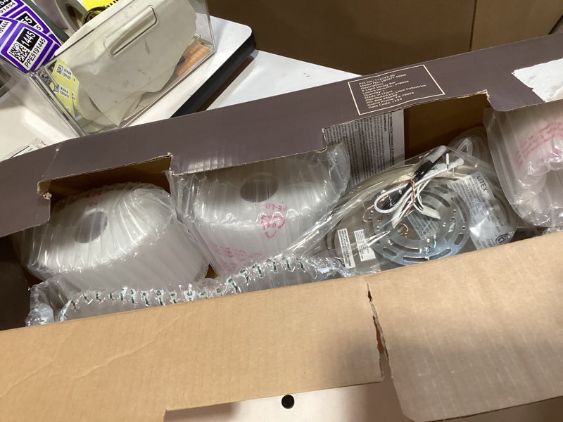 Condition photo showing Good Condition for allen + roth merington 37.5-in 5-light brushed nickel transitional vanity light