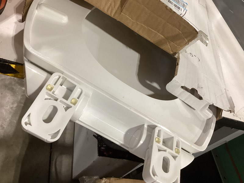 Condition photo showing As Is for Round Toilet Seat, Standard 16.5” Slow/Soft Close Round Toilet Seat for Round Toilets, No-Slam Quiet-Close Lid, Easy-to-Install, White, Durable Never-Loosen Design White Round(Standard)