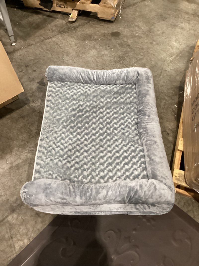 Condition photo showing As Is for bfpethome orthopedic washable dog beds large sized senior dog for comfy sleeping with removable cover, waterproof big soft pet couch bed for dogs rerlax 42"l x 30"w x 7"th grey
