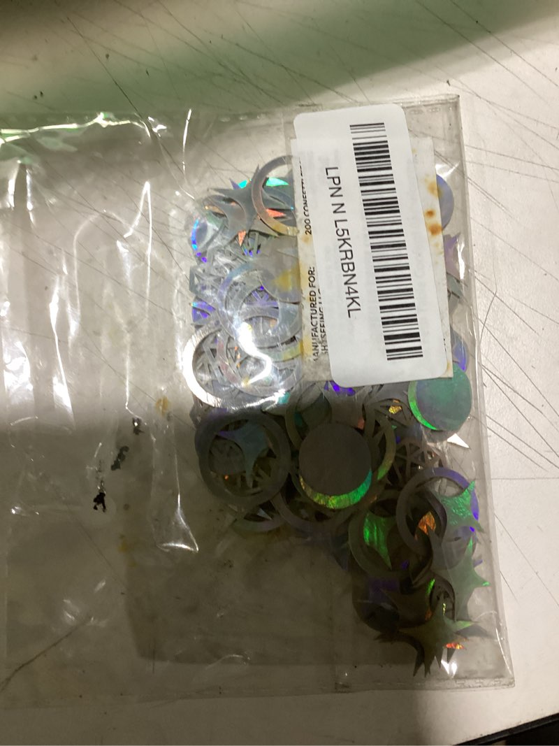 Condition photo showing Good Condition for xo, Fetti Bachelorette Party Iridescent Foil Confetti - 200 pc | Engagement Party Decoration, Diamond Ring Table Decor, Bride To Be Bridal Shower Supplies, Engaged Era Decor