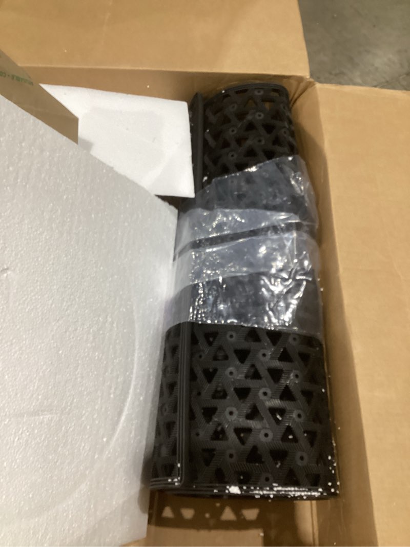 Condition photo showing Good Condition for color&geometry door mat outside entrance with drainage, rubber heavy duty dirt trapper waterproof outdoor welcome mat, outdoor mats all weather for front back door patio entryway entry, 19"x30" blue blue 1'7" x 2'6" (rectangular)