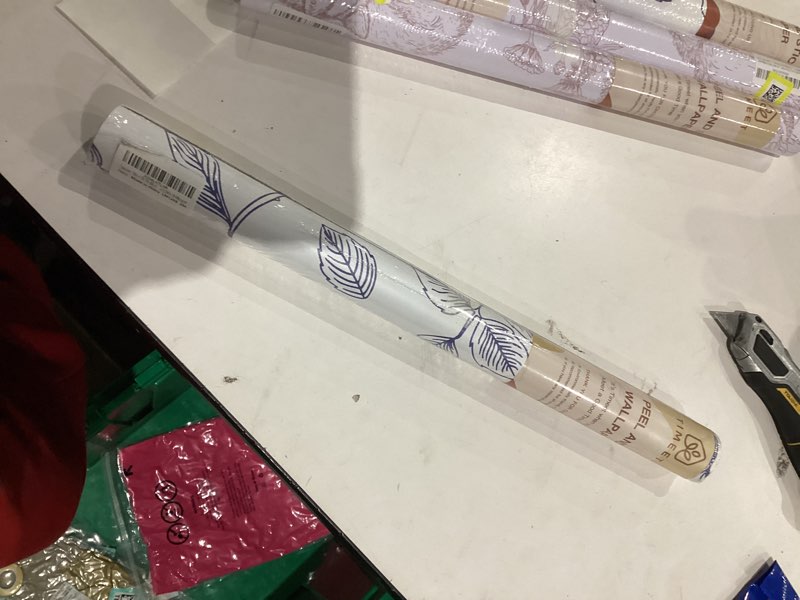 Condition photo showing New/Like New for Timeet 17.7In ×78.7In Peel and Stick Wallpaper, Blue and White Floral Peel and Stick Wallpaper Boho Contact Paper Removable Self Adhesive Bedroom Cabinet Mural Wall Decor Vinyl Roll White/Blue 78.7" x 17.7"
