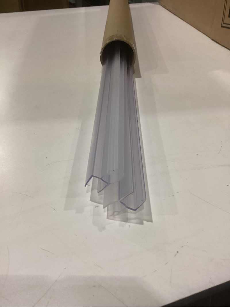 Condition photo showing New/Like New for Shower Door Bottom Seal Strips 2PCS, 36 Inch Long Ultra Clear Vinyl Seal Strips with Sweep for 1/2"(12mm) Thick Frameless Glass Door, to Stop Water Leak 36 Inch, 1/2 Inch (12mm)