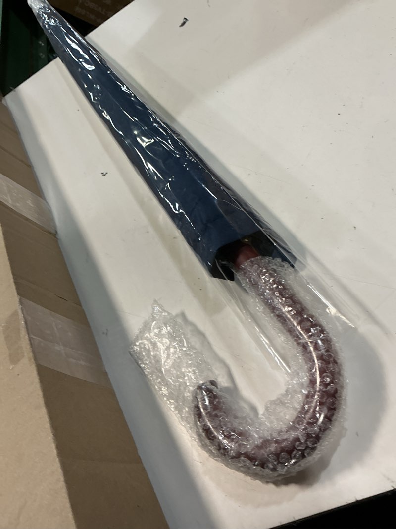 Condition photo showing New/Like New for royal walk large umbrella for 2 persons, navy blue, 54 inch, windproof, auto open, wooden handle, drying, strong 16 ribs, travel 120cm