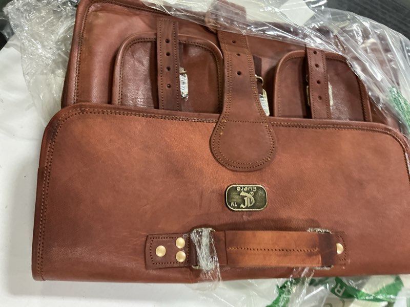 Condition photo showing Good Condition for cuero dhk 16 inch vintage handmade leather messenger bag laptop briefcase computer satchel bag for men & women (16 inch medium)