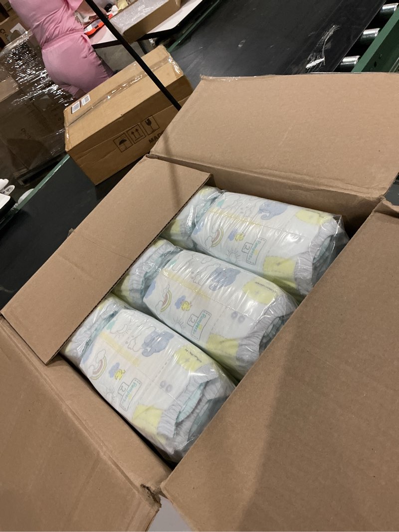 Condition photo showing New/Like New for pampers swaddlers diapers, size 2 (10-22 lbs), 186 count, fragrance free, hypoallergenic, absorbent, pediatrician recommended, skin safe size 2 186