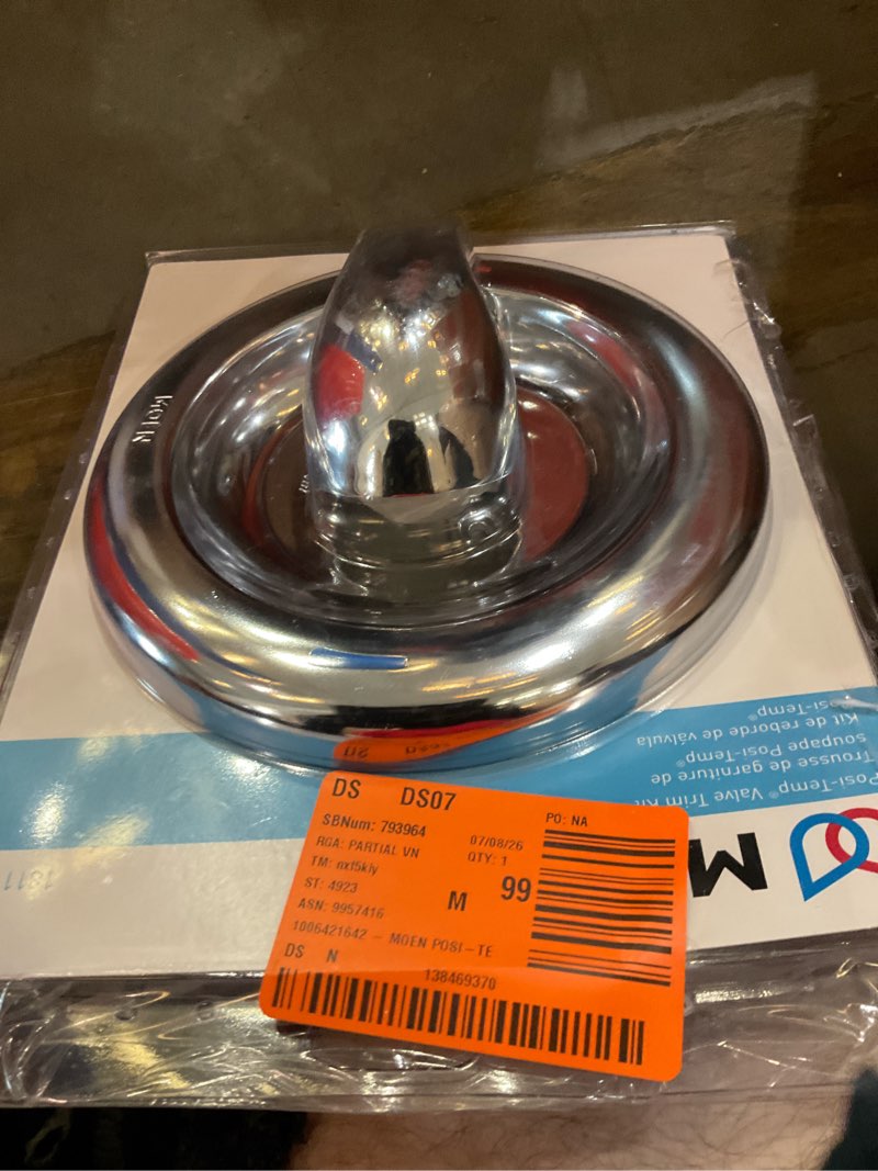 Condition photo showing As Is for chateau lever posi-temp 1-handle valve trim kit in chrome (valve not included)