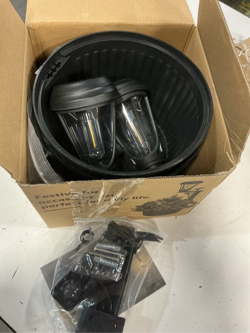 Condition photo showing Good Condition for 2pcs 7.9 inch solar lights planter dual-sided 3000k warm white lighting, 2 in1 (wall/stand) flower pots, auto on/off ip65 solar post light with planter waterproof for yard, patio, porch, pathway decor
