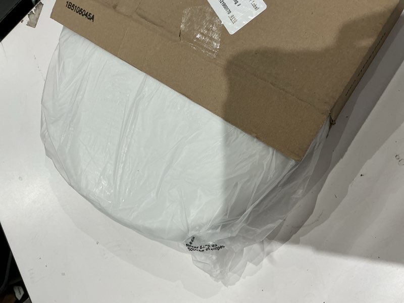 Condition photo showing As Is for bemis 730slec slow close toilet seat, easy clean hinges and durable plastic seat, made in usa, round, white