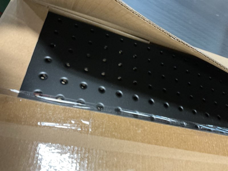 Condition photo showing Good Condition for everhanger metal pegboard panels 24" x 12", heavy duty steel peg boards for garage, pegboard wall organizer for tool storage and organization, black, 3 pack 3 pack 24" x 12"