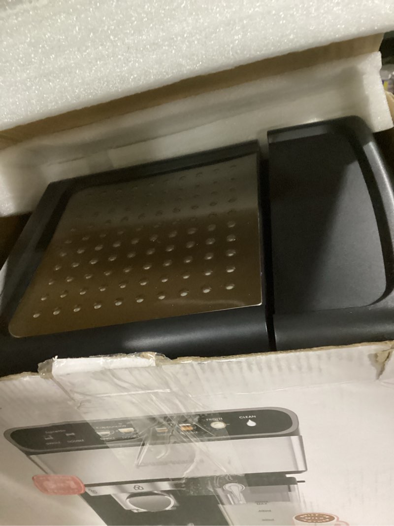 Condition photo showing As Is for chefman barista pro espresso maker stainless steel finish