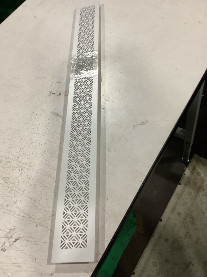 Condition photo showing New/Like New for 30 x 3 inch (duct openings) door vent cover, 1set aluminum grille ventilation cover louvered with mounting screws for cabinet wardrobe door, white (32 x 3 inch outer size)