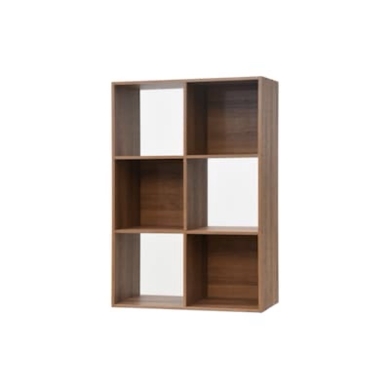 Style Selections 35.88-in H x 24.13-in W x 11.63-in D Rye Stackable Wood laminate 6 Cube organizer