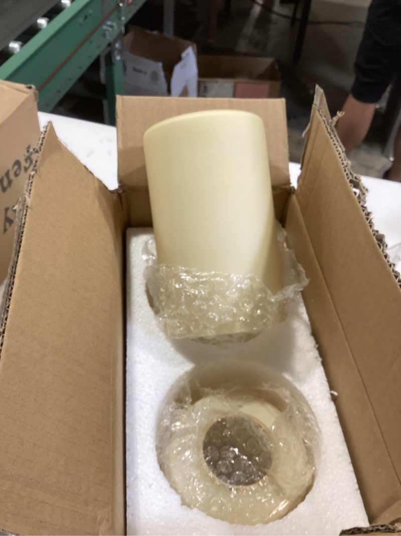 Condition photo showing Good Condition for 2 pack vintage style glass shade, cylinder light fixture replacement globe or cover with 1-5/8-inch fitter for chandelier wall sconce pendant light, g0032