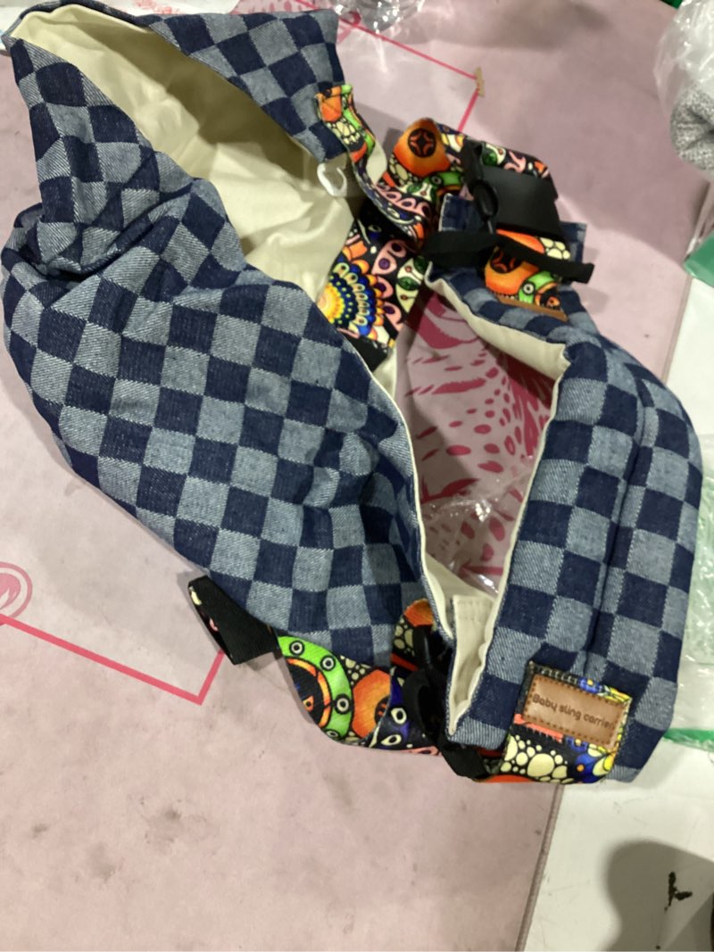 Condition photo showing Good Condition for baby sling carrier newborn to toddler adjustable one-shoulder design with hip seat support, labor-saving baby wraps carrier 10-30 lbs(square) square classic