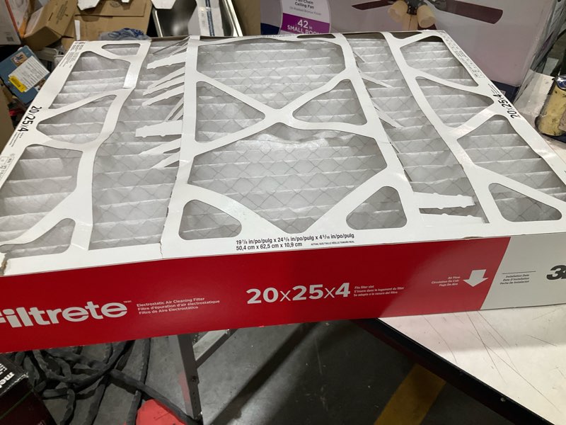 Condition photo showing As Is for 20x25x4 inch air filter