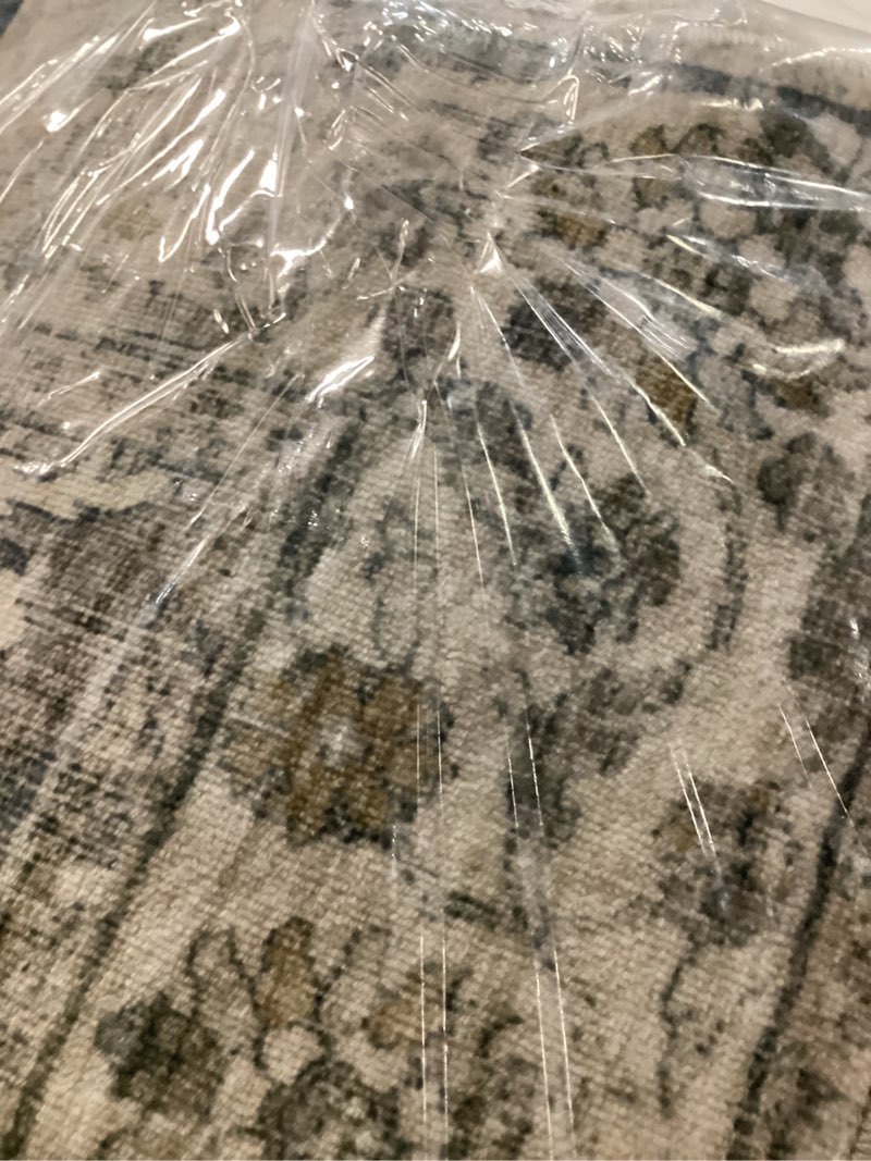 Condition photo showing Good Condition for Washable Kitchen Rug Runners for Hallways: 2'x6' Bedroom Runner Rug Non Slip Low-Pile Stain Resistant Soft Indoor Floor Carpet Runner for Indoor Entryway Hallways Kitchen Laundry Room Farmhouse 2' x 6' (Rectangular) Brown and Grey