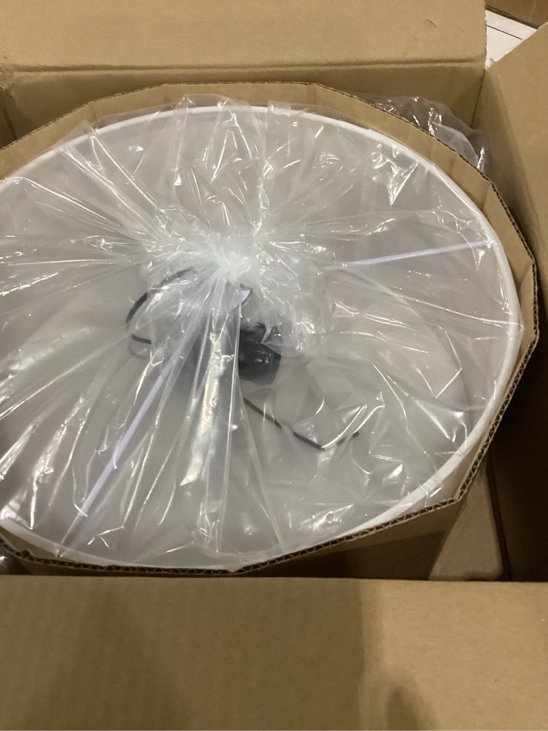 Condition photo showing Good Condition for bargeni semi flush mount ceiling light,13 inch drum ceiling light fixture,gold light fixtures ceiling mount with white fabric shade, 3-light modern ceiling light for bedroom,living room and kitchen gold 13 inch