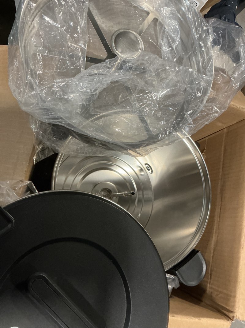Condition photo showing As Is for commercial coffee urn, 100-cup 16l double wall stainless steel large percolate coffee maker electric hot water urn dispenser for parties office catering events 16l 100-cup