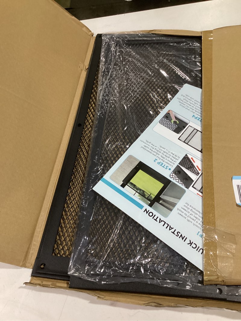 Condition photo showing Good Condition for RV Entry Screen Door Protector Grille for Dogs, Adjustable RV Screen Door Guard 20Inch High - Fits Door Widths 22" - 31.5", RV Door Camper Screen Door Grill, Black-20Inch High Black 20 Inch High