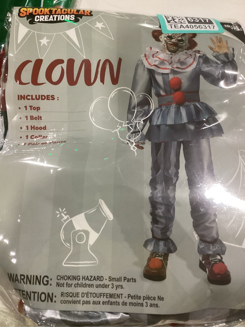 Condition photo showing Good Condition for Spooktacular Creations Boy Scary Clown Costume, Scary Halloween Costume Kids, Killer Clown Outfit for Boys