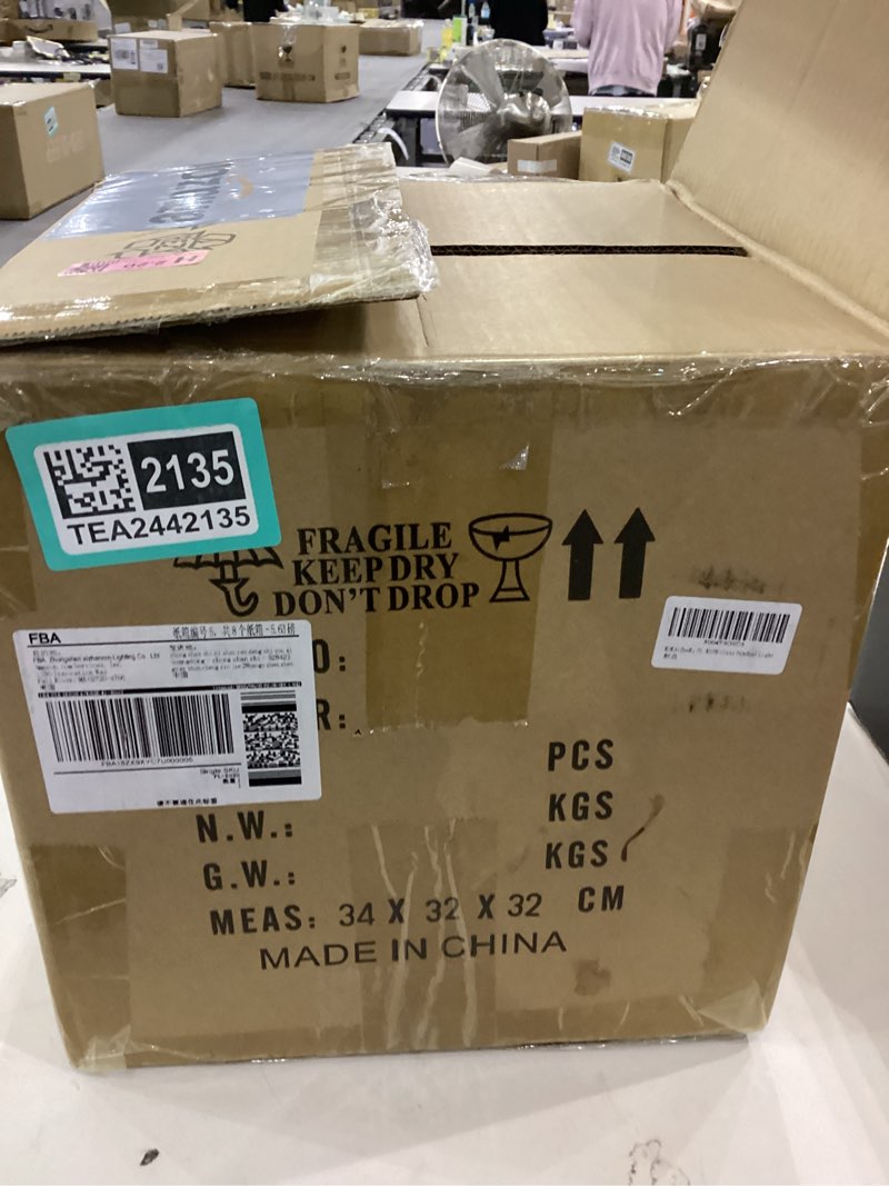 Condition photo showing New/Like New for Amber Glass Pendant Light - 11-Inch Hammered Glass Ceiling Light with Brushed Nickel Finish, Adjustable Hanging Cord, Modern Lighting for Kitchen Island, Dining Room, Living Room & Hallway Chrome/Amber