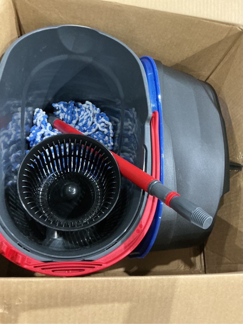 Condition photo showing As Is for cedar rinseclean - spin mop and bucket system | cleans with clean water | kills 99% of bacteria