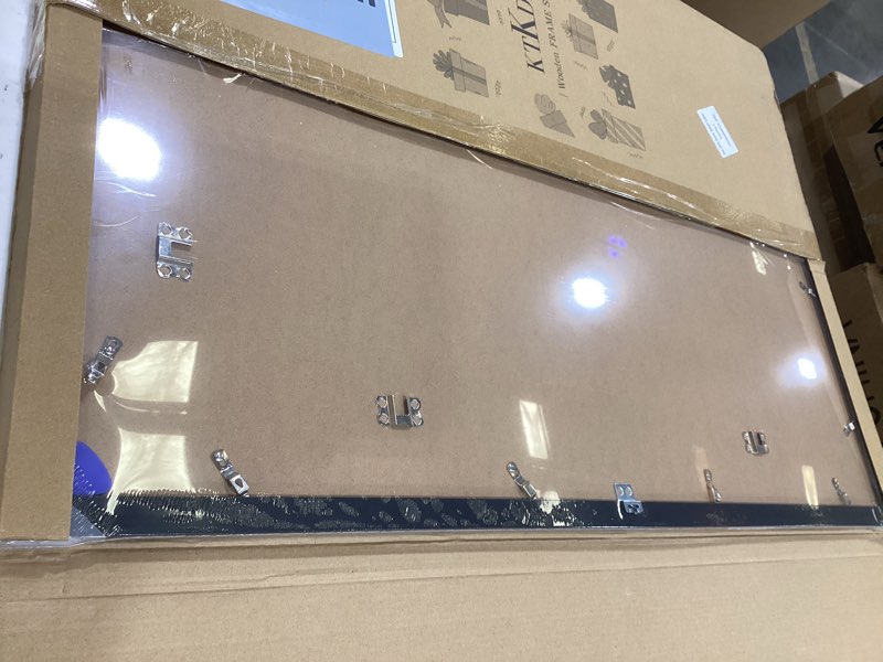 Condition photo showing New/Like New for ktkde a1 picture frame,23.4x33 poster frame black woodgrain, vertical & horizontal wall hanging large picture frames for photos, posters & art prints black a1-1pack