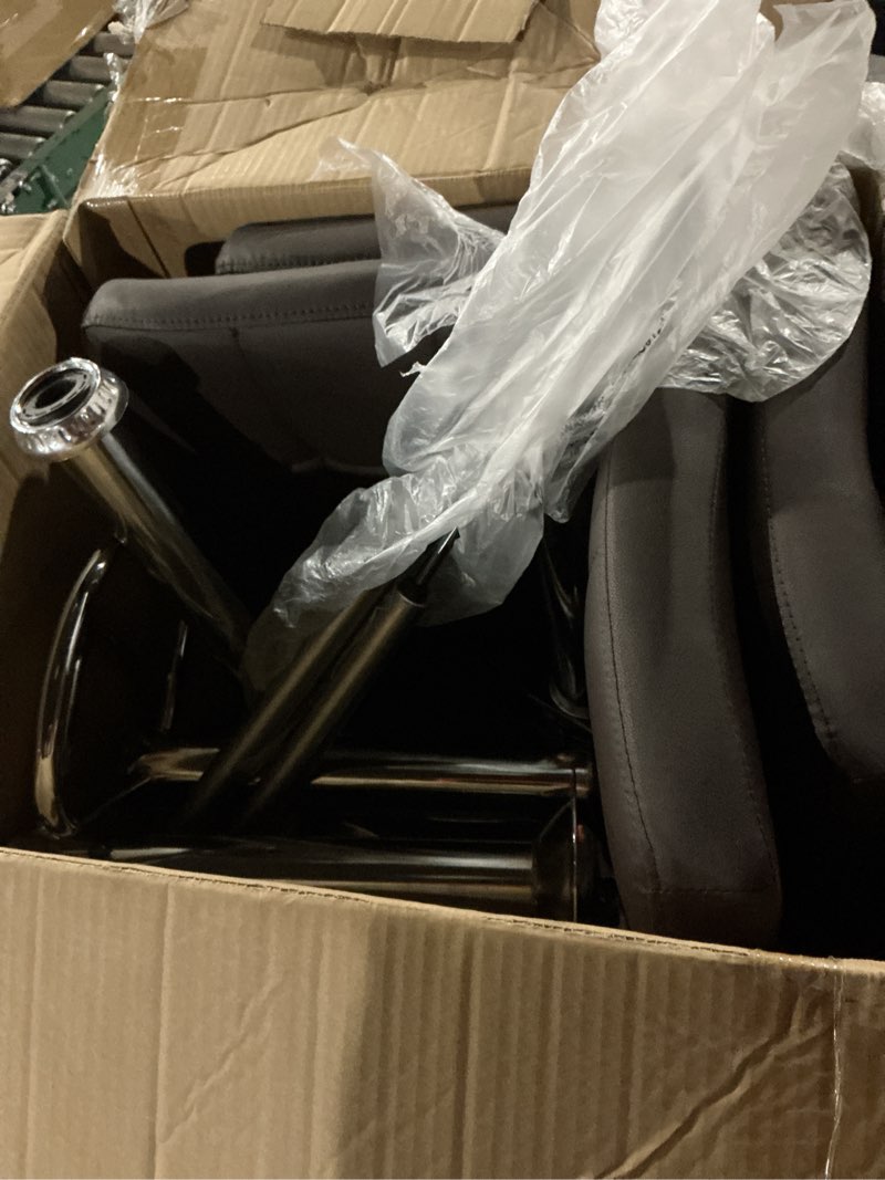 Condition photo showing Good Condition for BestOffice Counter Height Bar Stools Set of 2 Bar Chairs Counter Height Adjustable Swivel Stool with Back PU Leather Kitchen Counter Stools Dining Chairs Home Bar Brown 2 Pieces