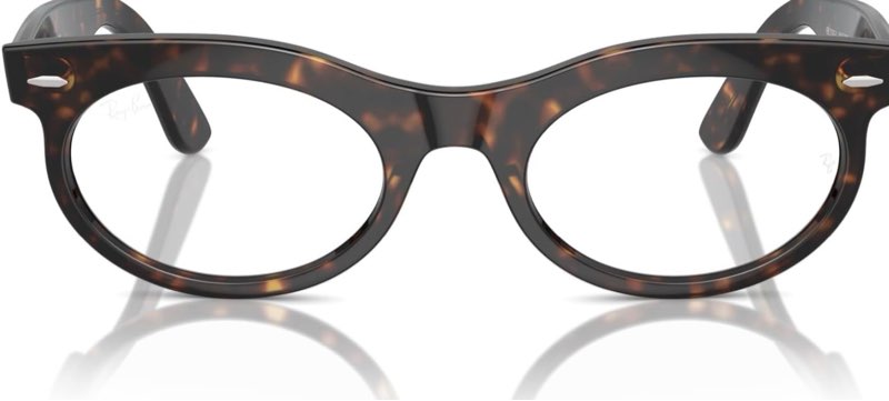 Ray-Ban Rx2242v Wayfarer Oval Prescription Eyewear Frames Havana/Demo Lens 53 Millimeters