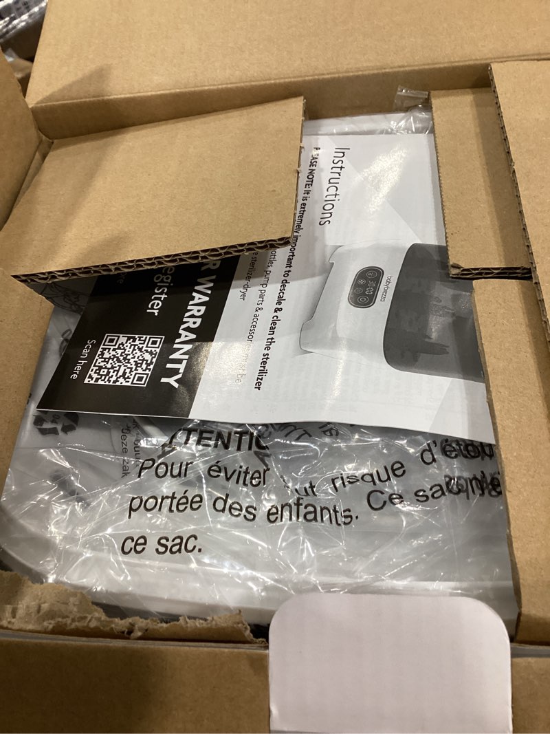 Condition photo showing New/Like New for Baby Brezza Bottle Sterilizer and Dryer Advanced – 33% Faster - Largest Capacity Steam Sanitizer - Universal Sterilization Machine for All Bottles + Pump Parts - HEPA Air Filter White