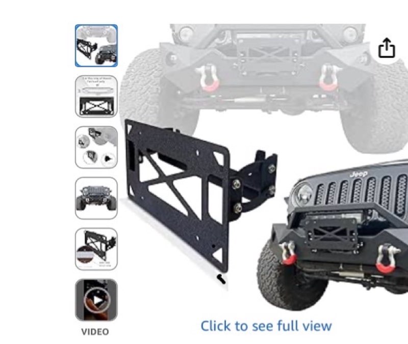 XOOKUN Flip-Up 10 inches Hawse Winch Fairlead Front License Plate Holder