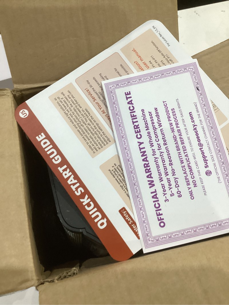 Condition photo showing As Is for 3rd-Gen AEOCKY Space Heater with AI Thermostat, 1500W PTC Electric Heaters for Indoor Use With Remote, 70° Oscillation, Utmost Silence, Safe Portable for Office, Bedroom, Room, Home Black