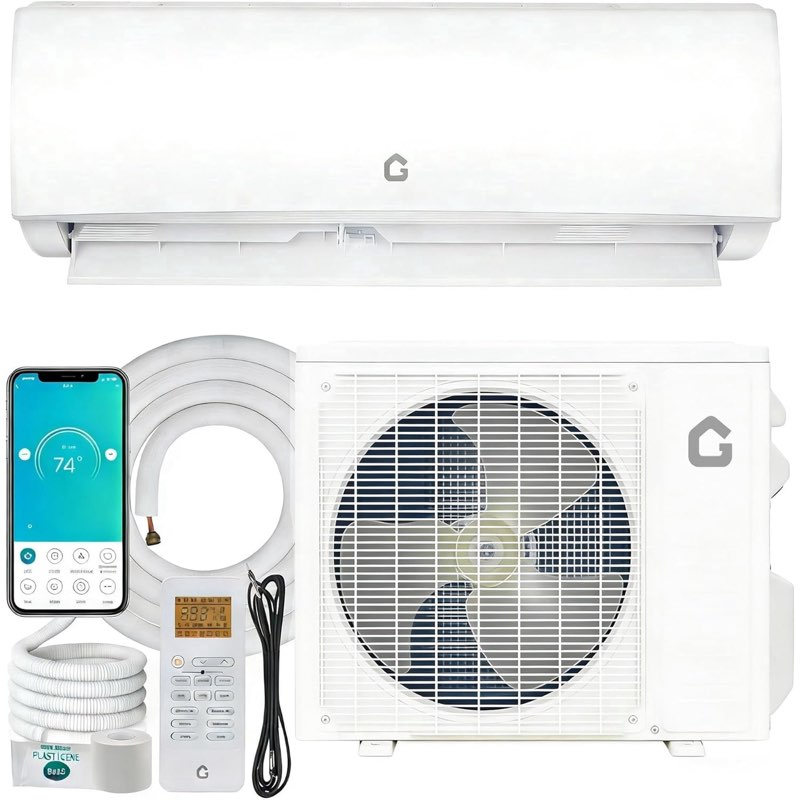 (incomplete)garvee 11,500 btu mini split ac/heat pump – wall-mounted split air conditioner, 115v wifi enabled energy efficient mini splits unit, cools 750 sq.ft, heat pump & installation