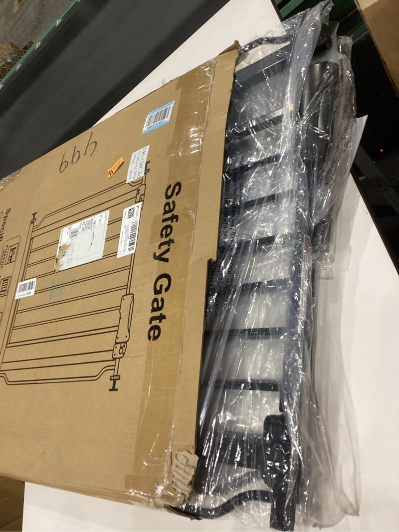 Condition photo showing Good Condition for Extra Wide Baby Gate 57.5-62 Inch Black Walk THR Dog Gates Doorways House No Drill Pressure Mounted Auto Close Long Child Safety Gate for Kids and Pet