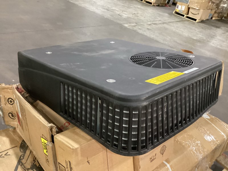 Condition photo showing As Is for 37024-079 Signature Series MACH 8 Plus Air Conditioner with Heat and Condensate Pump - Wood Skid, 15,000 BTU, Black