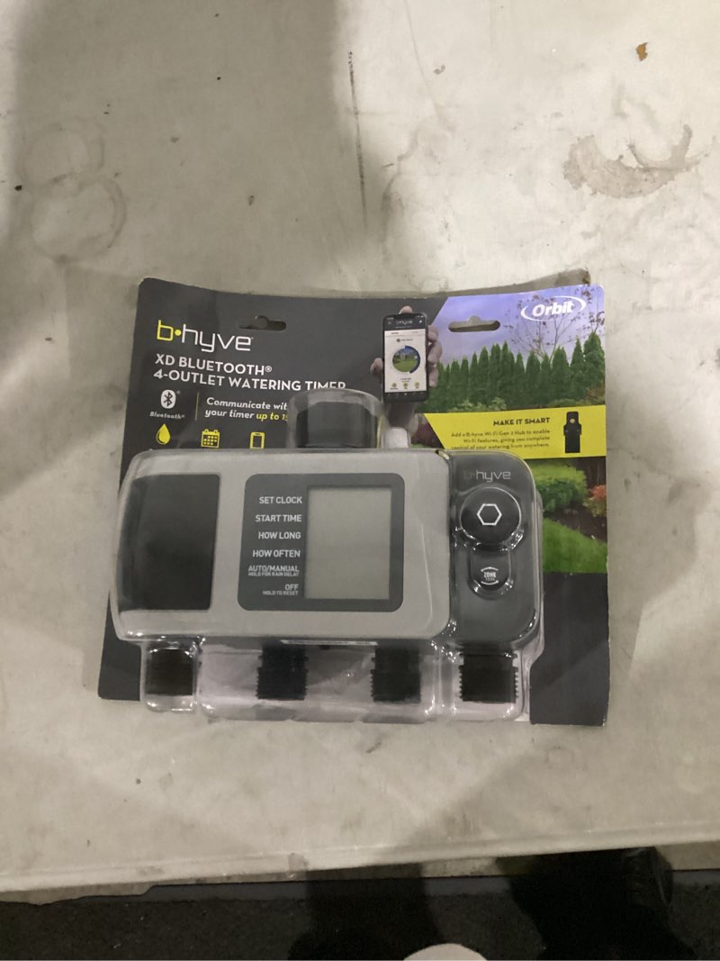Condition photo showing As Is for orbit 4 output port adjustable digital hose end timer