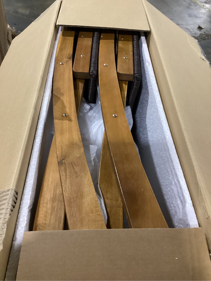 Condition photo showing Good Condition for christopher knight home polaris outdoor 3-piece acacia wood and wicker bar height set 