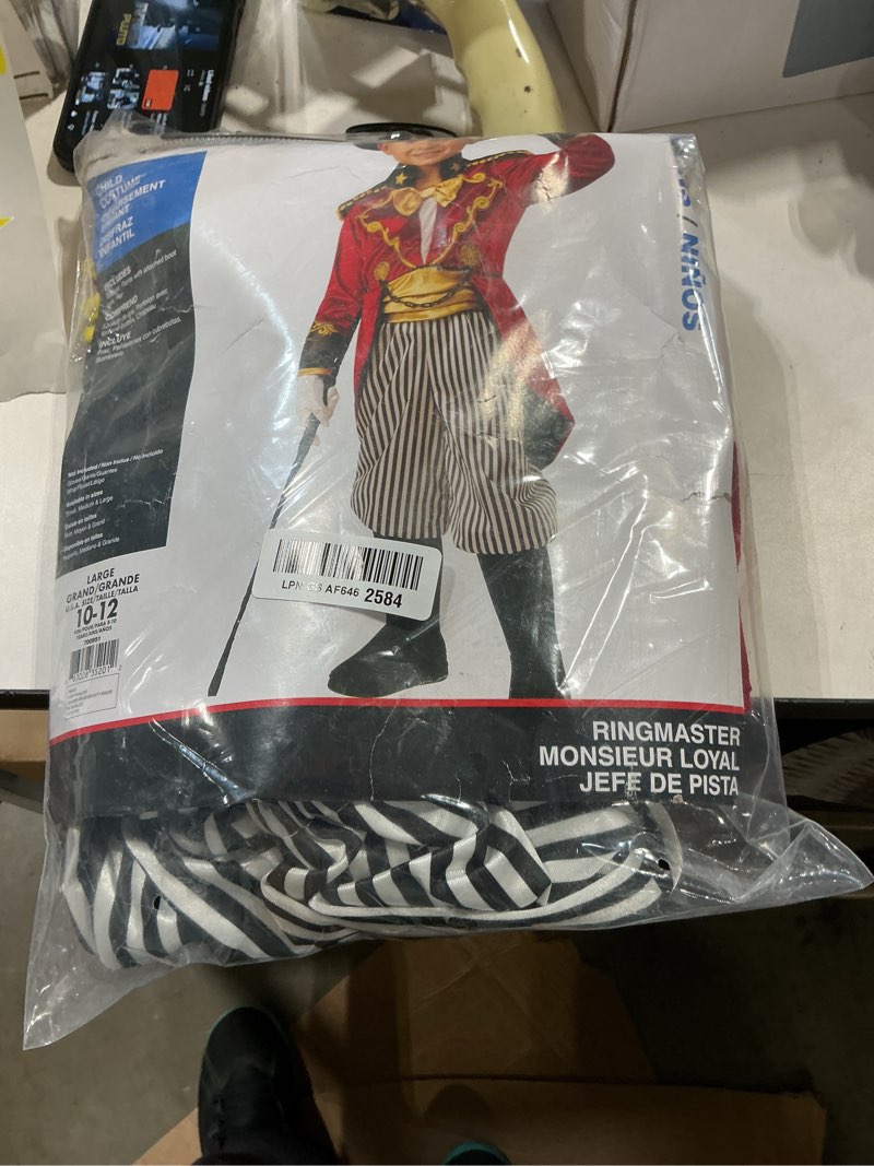 Condition photo showing Good Condition for rubies opus collection child's ringmaster costume, large for themed parties and halloween
