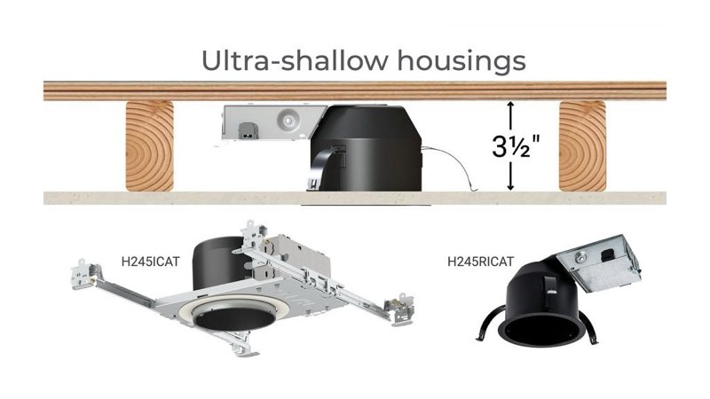 HALO H245ICAT 4" IC Airtight Ultra-Shallow New Construction LED Housing