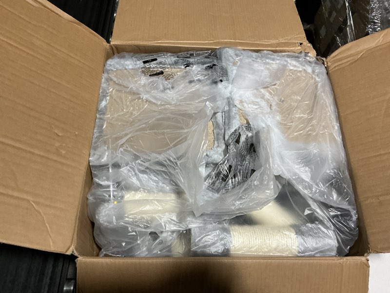 Condition photo showing Good Condition for Taoqimiao 66-Inch Cat Tree Cat Tower for Indoor Cats, Plush Multi-Level Cat Condo with 7 Scratching Posts, 2 Perches, 2 Caves, Hammock, 2 Pompoms MS013W Light Gray 66.2IN Light Gray