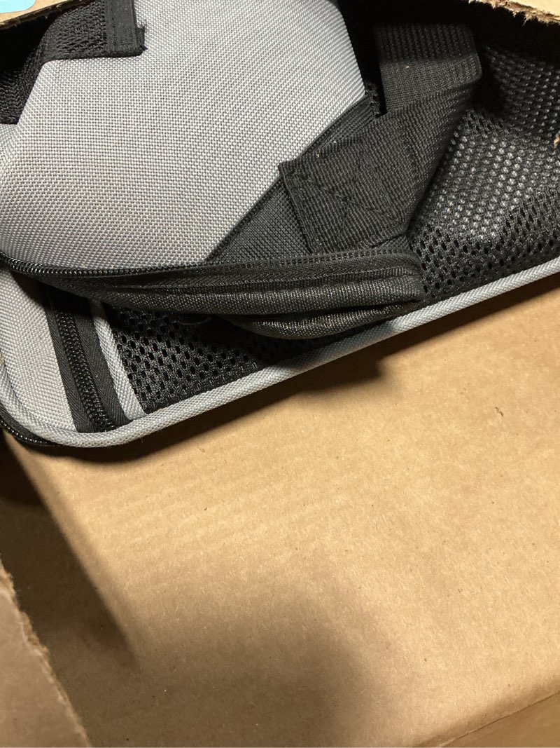 Condition photo showing Good Condition for large cat carrier for 2 cats, 24"x16"x17" soft cat travel carrier with litter box, expandable cat carrier for car travel long distance, up to 55 lbs