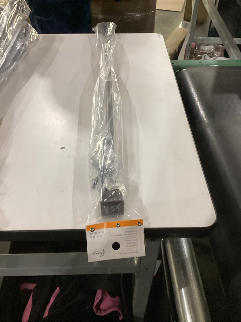 Condition photo showing New/Like New for Kenney KN71712 Beckett Soft Square End Standard Decorative Window Curtain Rod, 28-48" Adjustable Length, Weathered Brown Finish, 5/8" Diameter Steel Tube, 1-Pack 1-Pack 28-48" Weathered Brown