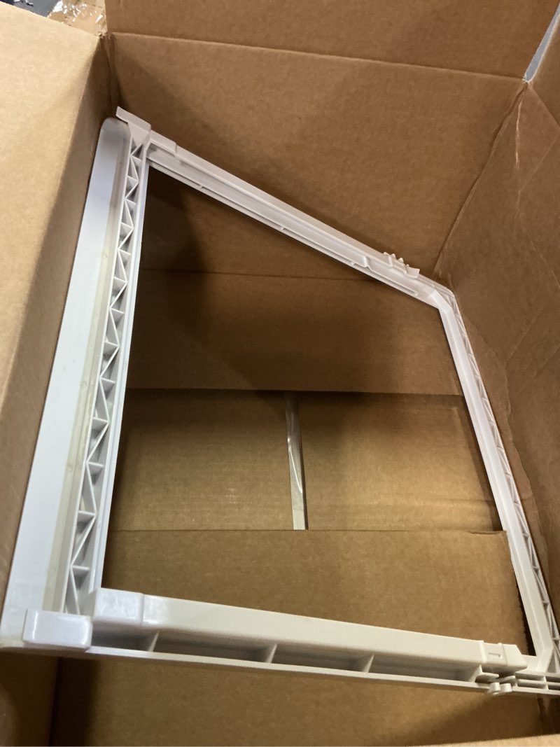 Condition photo showing As Is for upgraded 240350903 refrigerator replacement shelves crisper pan cover compatible with frigidaire bottom shelf frame replacement without glass ap4428230 240350901