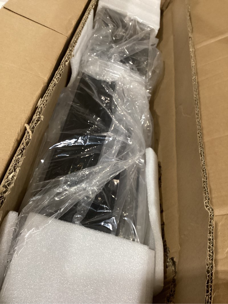 Condition photo showing As Is for baseball bat display case, black acrylic bat display case, uv protection, wall mount or tabletop holder, fits 36" bats, clear collectible case for memorabilia, 39" x 5.9"