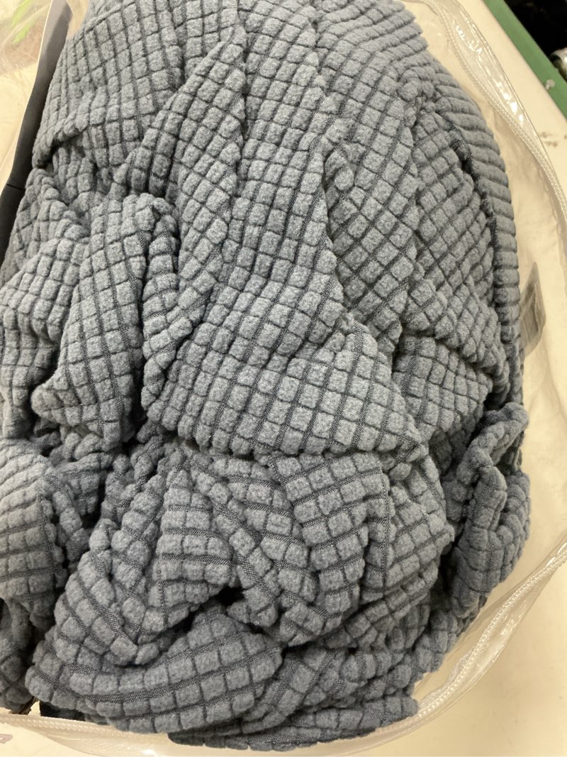 Condition photo showing Good Condition for kekuou stretch sofa cover slipcover ?couch covers for 3 cushion couch sofa (78"-94") furniture protector 3 seater sofa with elastic bottom for kids,dog, jacquard small checked(large,grey) grey large