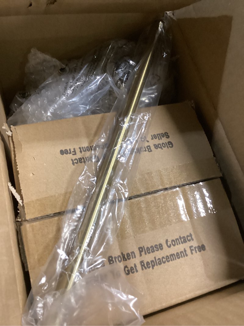 Condition photo showing As Is for KCO Lighting Vanity Clear Bubble Glass Wall Lights Modern Globe Round Sconces Wall Lighting Brushed Brass Long Wall Sconce Mid Century Bar Bathroom Wall Lamp (Clear) Gold + Clear