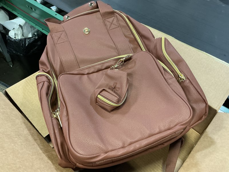 Condition photo showing Good Condition for huggies unisex-adult signature hug pack diaper backpack, cognac leather, one size