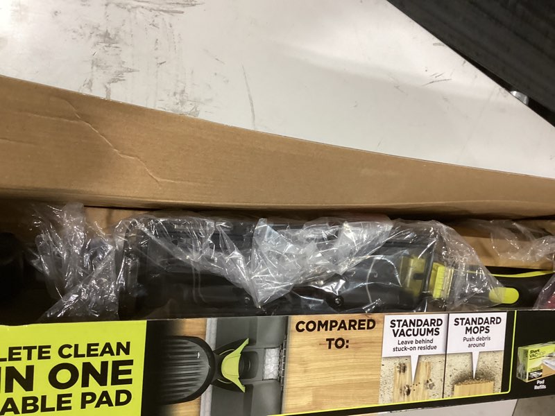 Condition photo showing Good Condition for Shark VACMOP Cordless Hard Floor Cleaner, Vacuum and Spray Mop, Powerful Suction, Lightweight, LED Headlights, Includes 4 Disposable Pads, 12oz Multi-surface Cleaning Solution, Gray, VM252 Gray - 4 Pads
