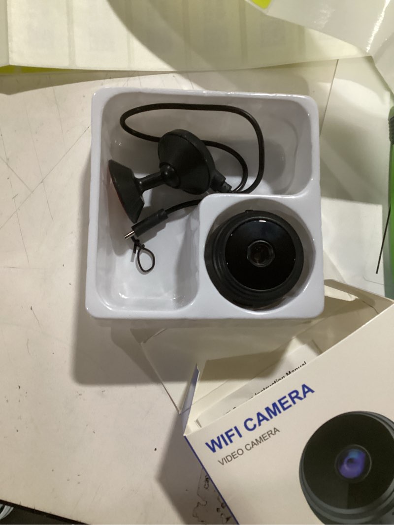 Condition photo showing As Is for elefocus hidden camera,2k mini camera,nanny cam hidden camera,wifi spy camera with night vision & motion detection,camaras espias ocultas for pet/baby/nanny black